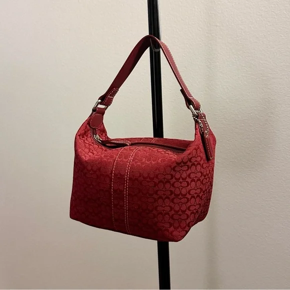 Vintage Coach Y2K Cherry Red Soho Mini Signature Sufflette Shoulder Bag F40589 - Picture 4 of 7